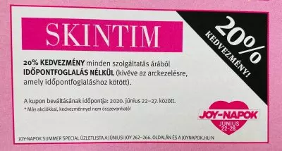 Újra JOY napok a SKINTIM szalonokban Újra JOY napok a SKINTIM szalonokban