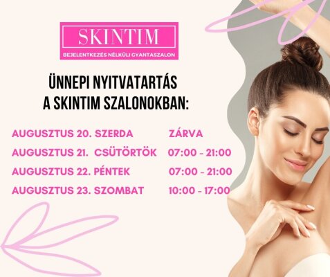 Augusztusi ünnepi nyitvatartás